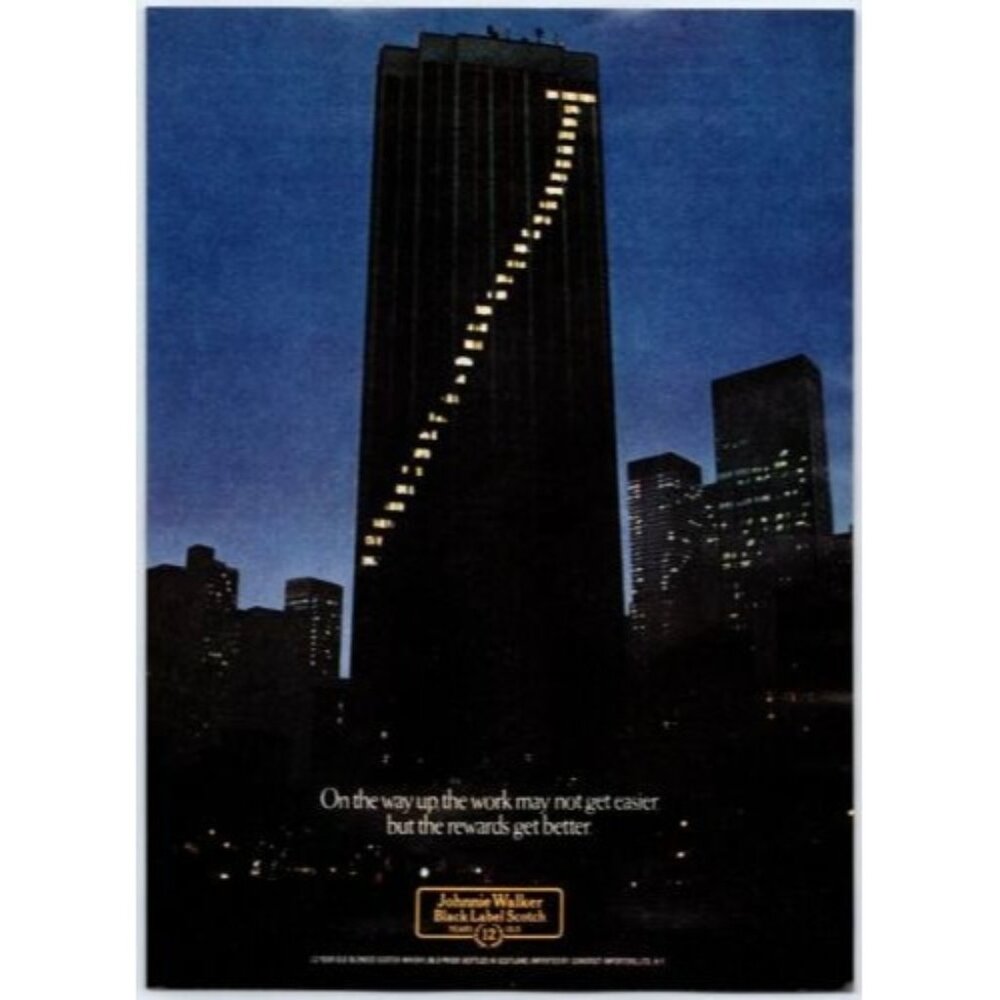 1979 Johnnie Walker Black Label Scotch Whiskey Original Print Ad